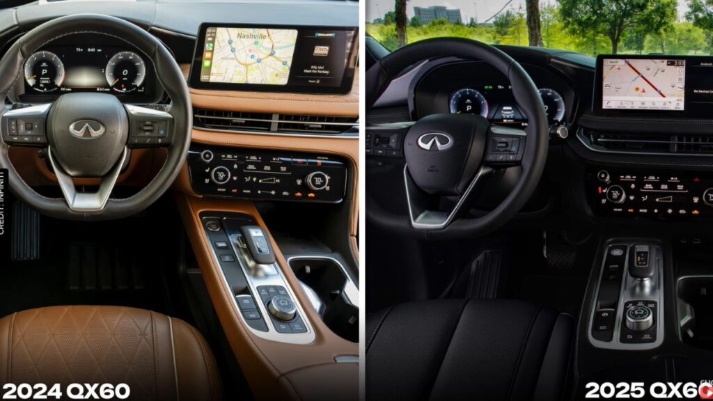 2025 vs 2024 Infiniti QX60 Interior Comfort and Technology